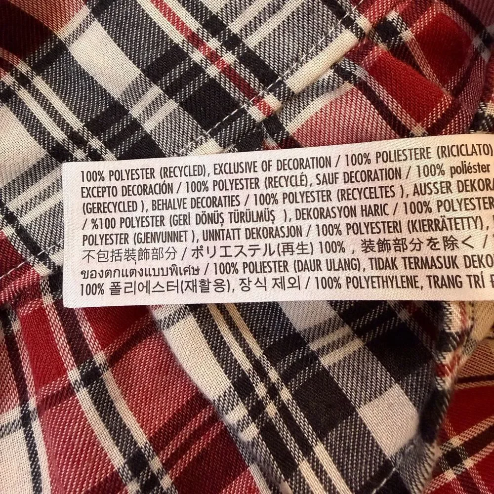 Girls Disney size 11/12 Mickey flannel red plaid nightgown - Picture 7 of 7